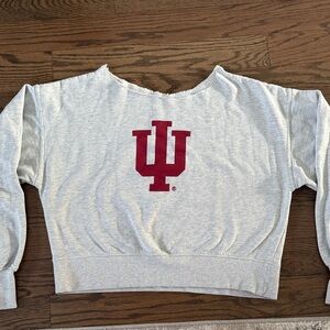 Indiana University off shoulder sweatshirt M